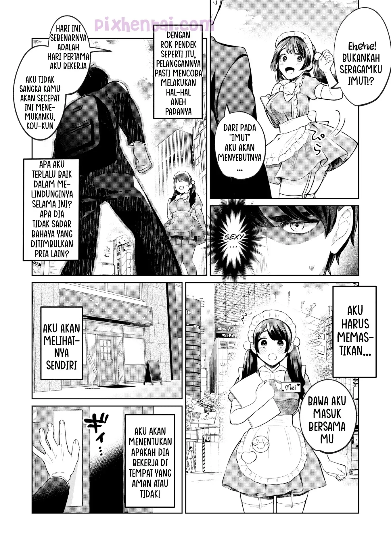 Komik hentai xxx manga sex bokep Careful of Maid Cafes Where Touching is OK 3